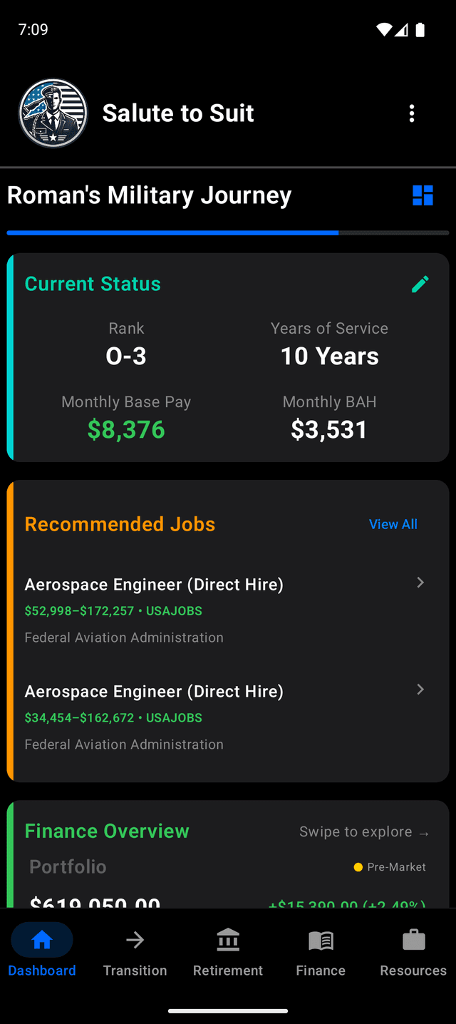 Salute to Suit Android App